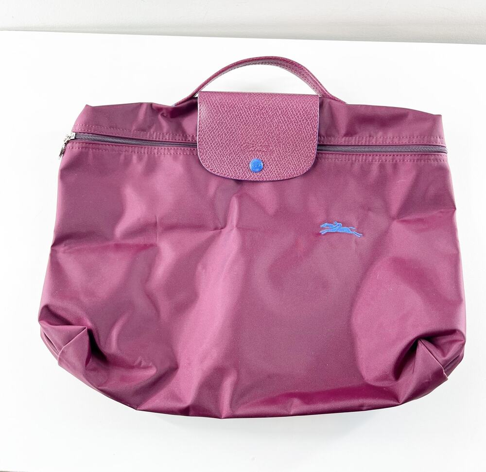 Longchamp Le Pliage Document Briefcase Bag Plum Purple
